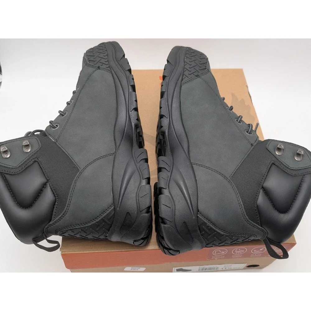 Eddie Bauer Azimuth Steel Toe Work Boots Mens 11.5 M Black Gray Safety Boots